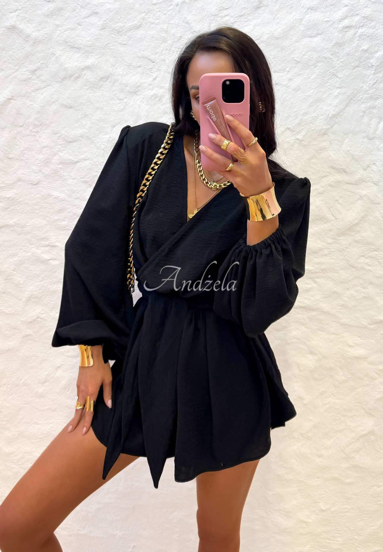 Kurzer Overall La Milla Keep On Shining Schwarz