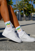 Długie skarpetki Limoncello Sparkling białe