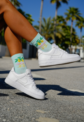 Lange Socken Limoncello Sparkling Himmelblau