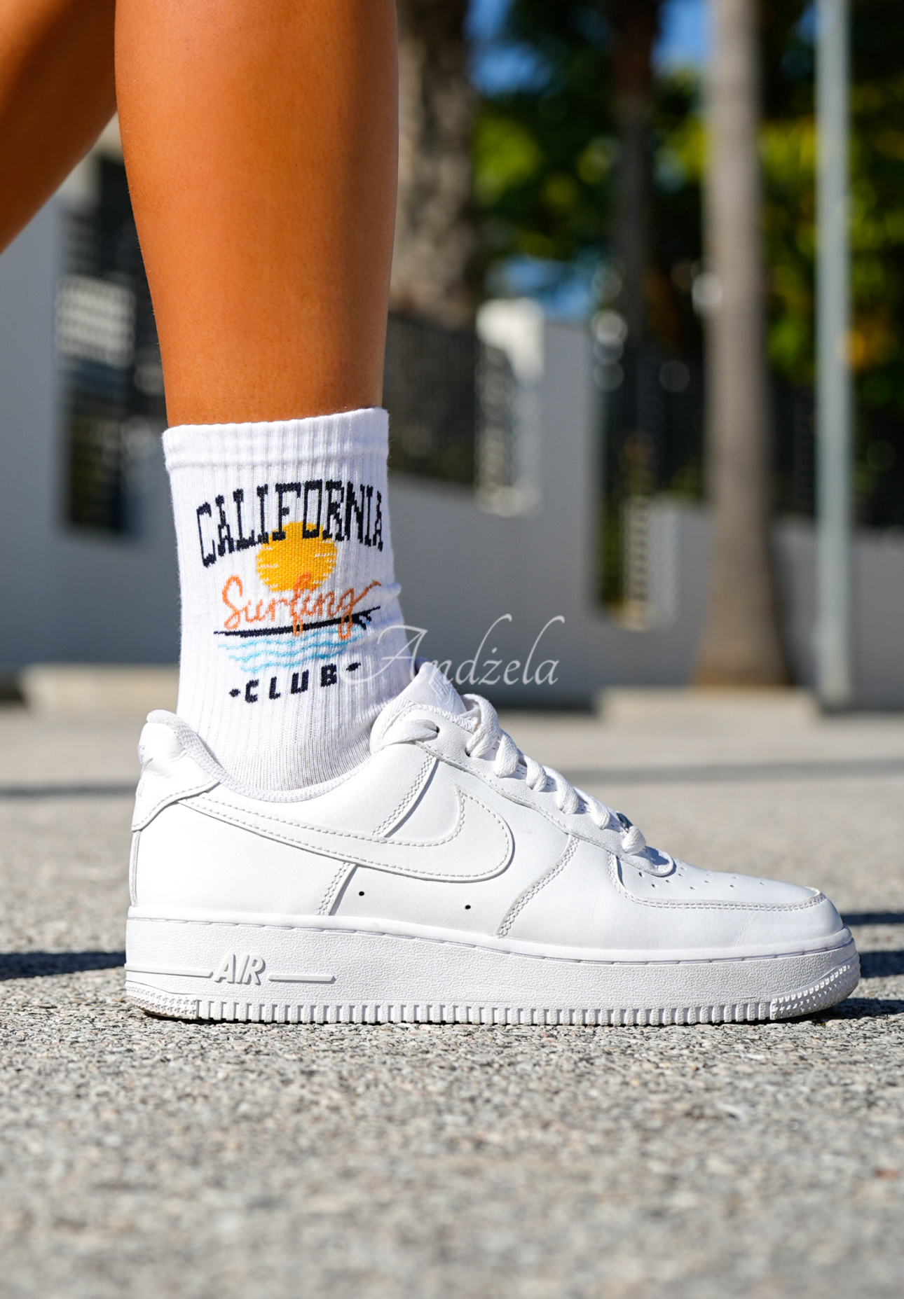 Lange Socken California Club Weiß