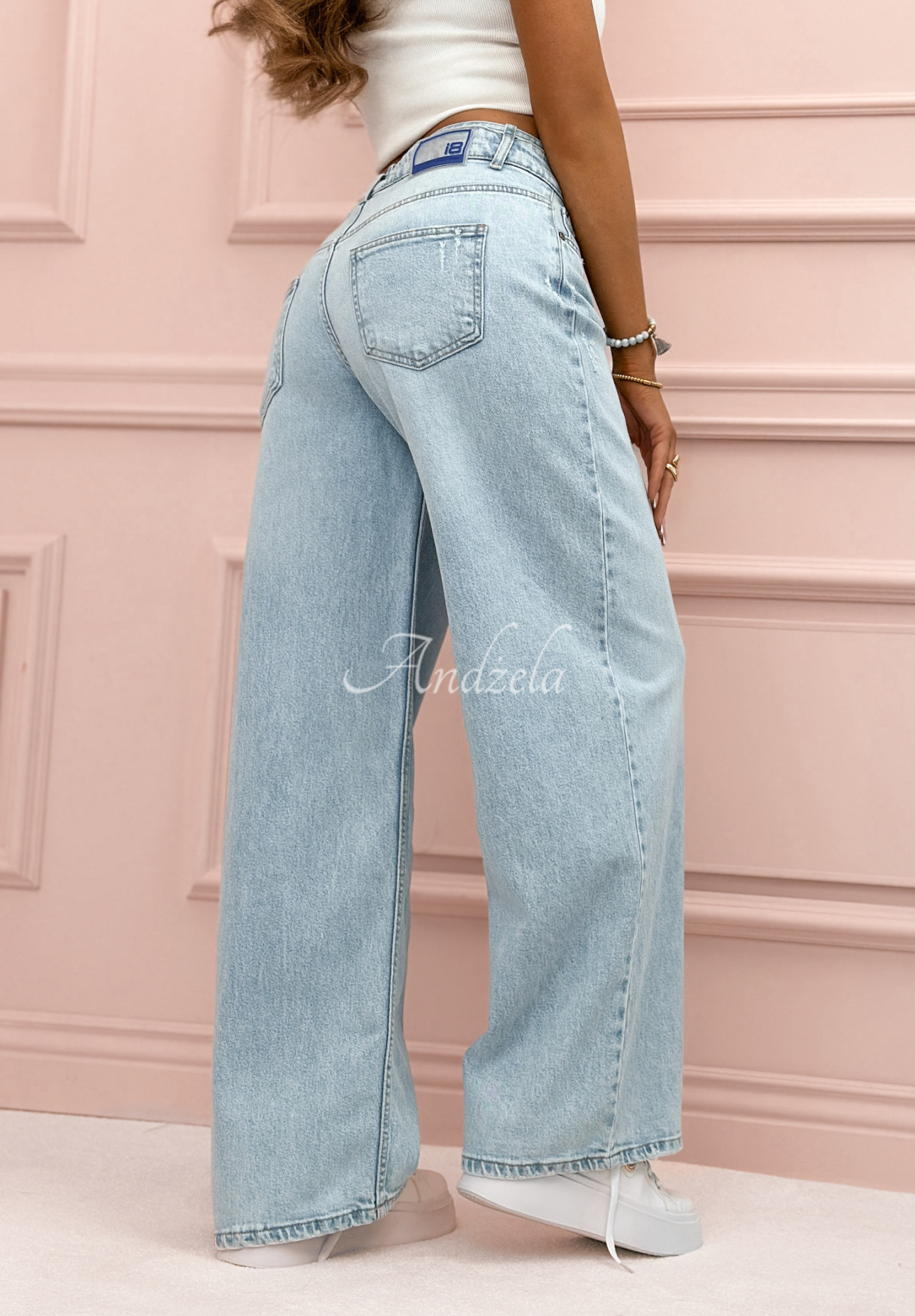 Jeanshose straight Running Away Hellblau