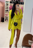 Krótki Jumpsuit z paskiem La Milla Don't Waste Time Limette