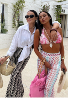 Gemustert Hose dzwony La Milla Sun-Kissed Shades Weiß