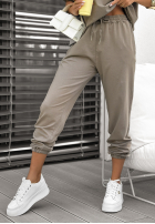 Komplet T-shirt i spodnie dresowe Double Trouble beżowy