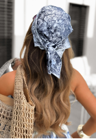 Apaszka we wzory Work Of Art biało-czarna