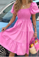 Sukienka z bufkami Dreaming Of The Sun różowa