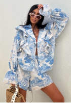 Set Hemd i krótkie spodenki Mit Muster La Milla Dreamy Places Himmelblau