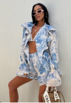 Set Hemd i krótkie spodenki Mit Muster La Milla Dreamy Places Himmelblau