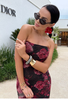Kleid maxi w kwiaty La Milla Beauty Is Goodness Schwarz-Burgunderrot