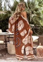 Badeanzug Set kostium kąpielowy i narzutka Aquamarine Delight Beige-Camel