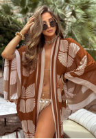 Badeanzug Set kostium kąpielowy i narzutka Aquamarine Delight Beige-Camel