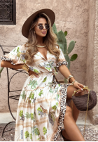 Koszulowa Kleid Mit Muster Safari Dreaming Beige