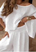 Set Bluse i Hose wide leg Desert Princess Weiß