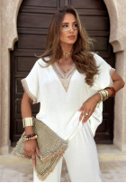 Set Bluse i Hose wide leg Perfect Getaway Ecru