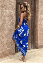 Wiskozowa Kleid Mit Muster Under The Sea Kobaltblau