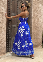 Wiskozowa Kleid Mit Muster Under The Sea Kobaltblau