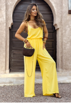 Set top i Hose wide leg Summer Is My Favorite Bananengelb