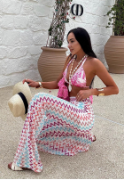 Gemustert Hose dzwony La Milla Sun-Kissed Shades Weiß