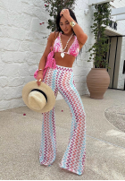 Gemustert Hose dzwony La Milla Sun-Kissed Shades Weiß