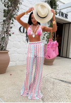 Gemustert Hose dzwony La Milla Sun-Kissed Shades Weiß