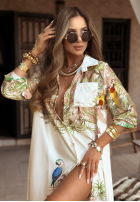 Koszulowa Kleid Mit Muster Parrots In Paradise Puderrosa