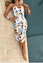 Kleid Mit Muster Mermaid Life Ecru