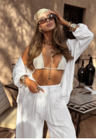 Set Hemd i Hose wide leg I Need Summer Weiß
