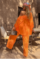 Wiskozowy Set Hemd i Hose wide leg Summer Skies Orange