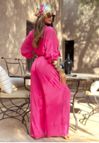 Wiskozowy Set Hemd i Hose wide leg Summer Skies Fuchsia