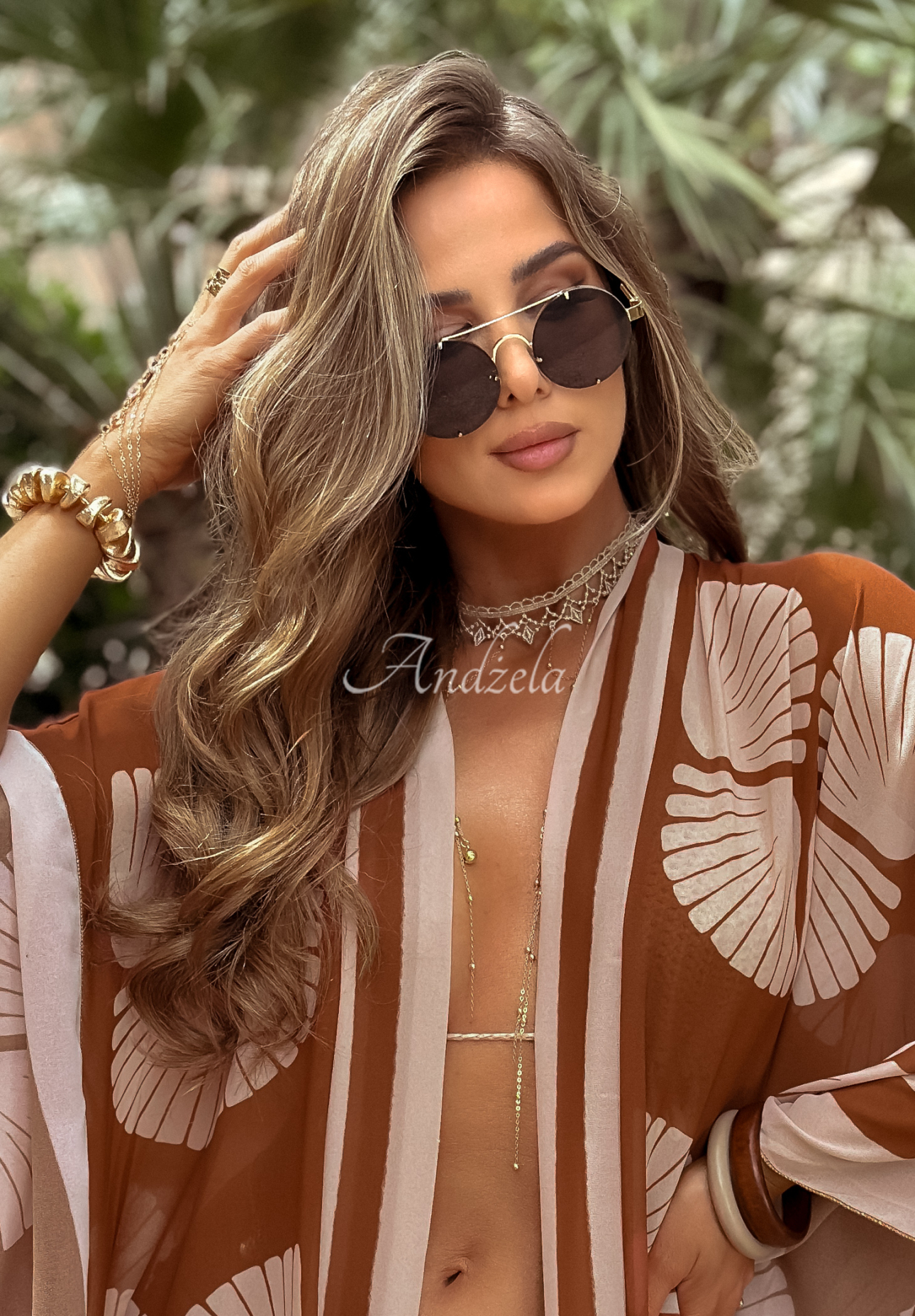 Ovale Sonnenbrille Clarity gold-schwarz
