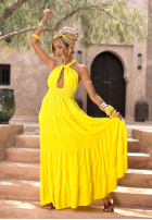 Kleid na ramiączkach Latino Princess Bananengelb