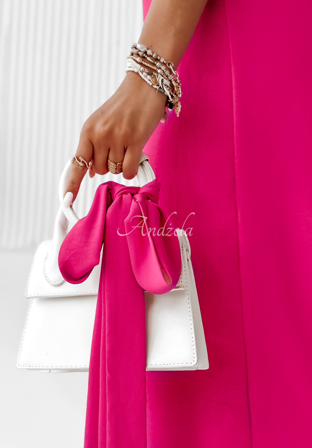 Kleid mit Schlitz Love That Feeling Fuchsia