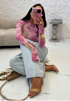 Bluse w róże La Milla Pink Dream Puderrosa