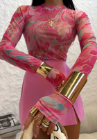 Bluse Mit Muster La Milla Pink Dream Rosa