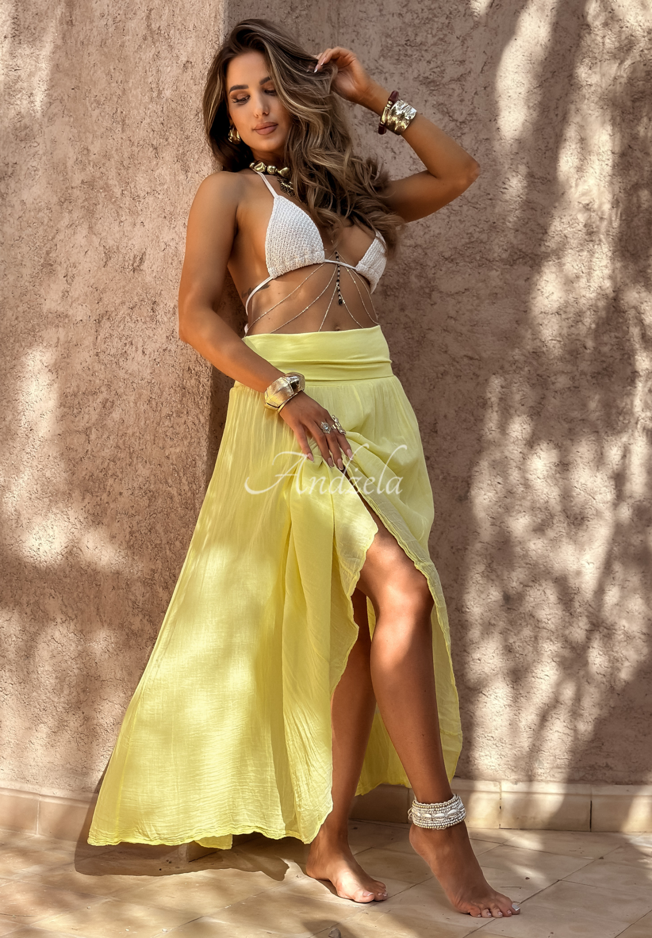 Volcano Vibes skirt yellow