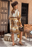 Wzorzysta Kleid Smell The Sea Beige