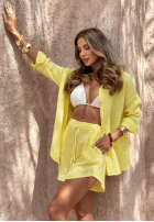 Lniana koszula Luxury Villa bananowa