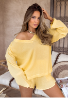 Muślinowa Bluse Malta Bananengelb