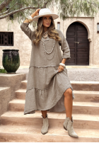 Kleid maxi Follow The Road Grau