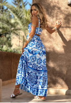Set top na ramiączkach i Rock Mit Muster Seychelles biało-Blau
