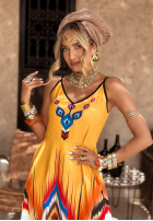 Wzorzysta Kleid maxi na ramiączkach Ananya Orange