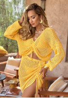 Ażurowy Set boho I've Missed You Summer Bananengelb