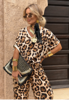 Bluse w panterkę Extra Wild Beige