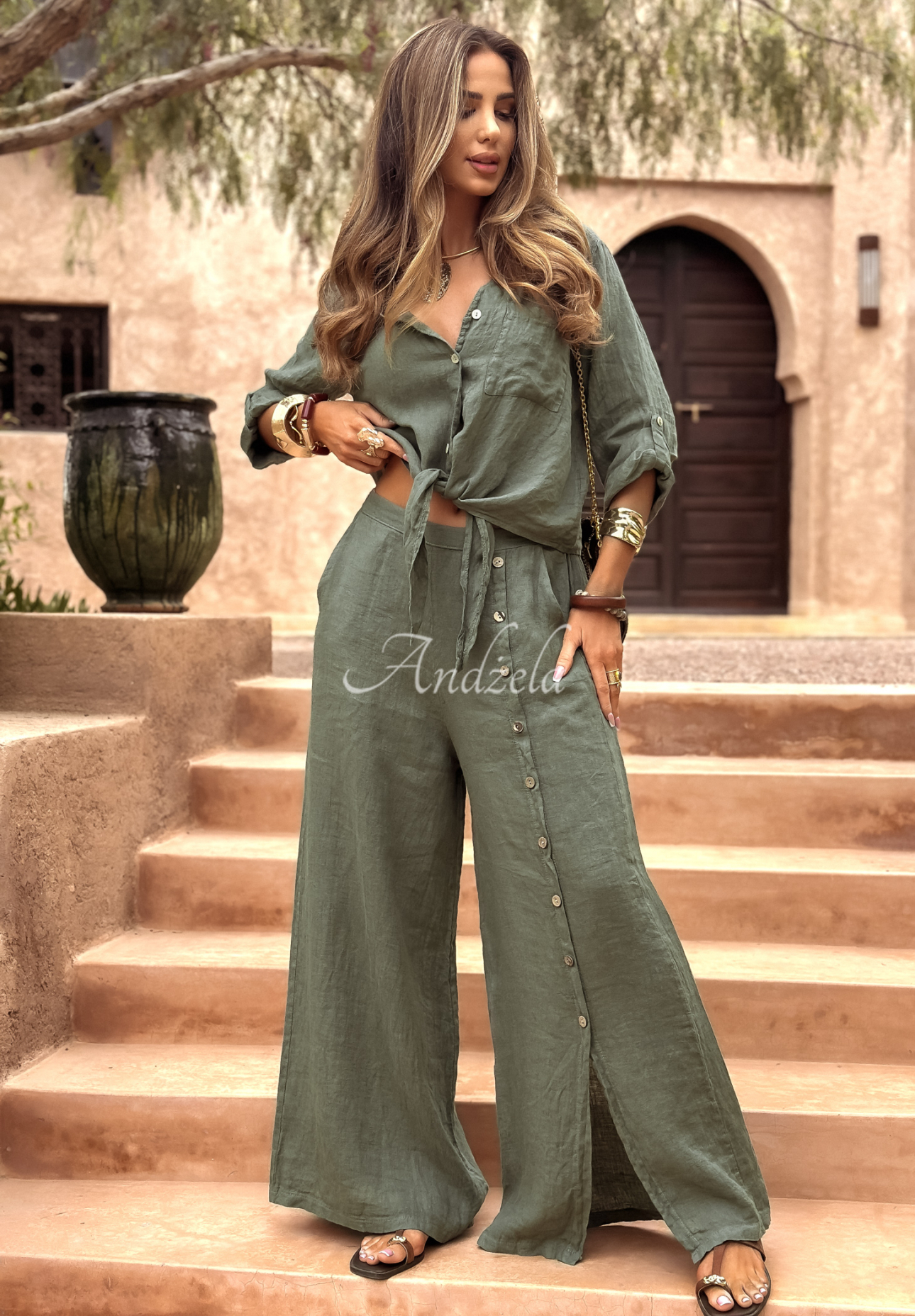 Leinenhemd So Much Sun Khaki