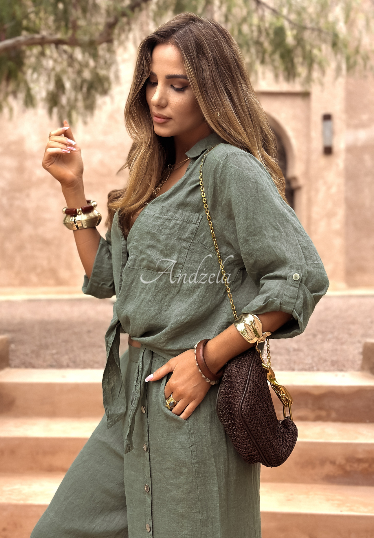 Leinenhemd So Much Sun Khaki