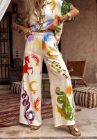 Wzorzysty Set Hemd i Hose wide leg The Inner Eye Beige
