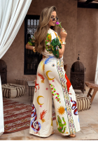 Wzorzysty Set Hemd i Hose wide leg The Inner Eye Beige