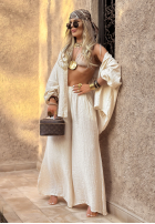 Material Hose wide leg Forever June Beige