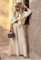 Material Hose wide leg Forever June Beige