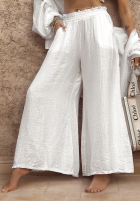 Material Hose wide leg Forever June Weiß